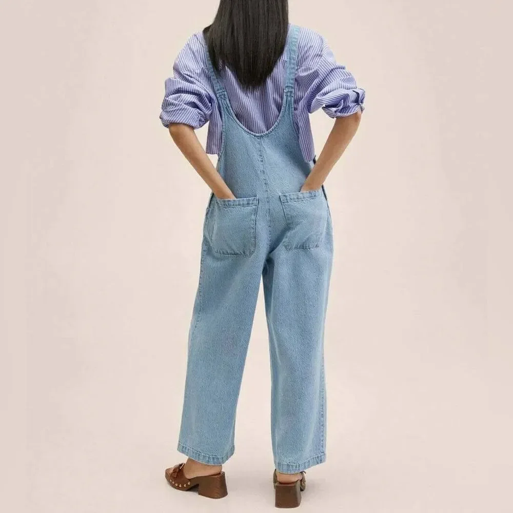 Mango Culotte Jumpsuit Romper Dungarees - Picture 4 of 8